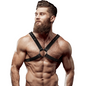 FETISH SUBMISSIVE ATTITUDE - MENS CROSS CHEST ECO-LEATHER HARNESS