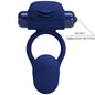 PRETTY LOVE - AJMAL VIBRATING RING WITH PLUG BLUE