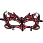 QUEEN LINGERIE - LACE MASK WITH RED DETAILS