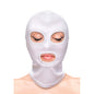 NS NOVELTIES - FETISH & FASHION EYES AND MOUTH HOOD NYLON WHITE