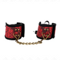 KINK - SCANDAL WRIST RESTRAINTS RED-BLACK LACE DETAILS 24.5 CM X 6.5 CM