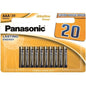 PANASONIC - BRONZE ALKALINE AAA BATTERY LR03 BLISTER*20