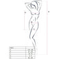 PASSION - WOMAN BS027 BLACK DRESS STYLE BODYSTOCKING ONE SIZE