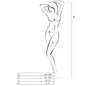 PASSION - WOMAN BS049 WHITE BODYSTOCKING ONE SIZE